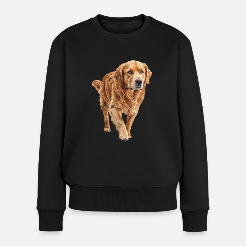 Golden Retriever - Frauen Premium Bio Pullover - Schwarz