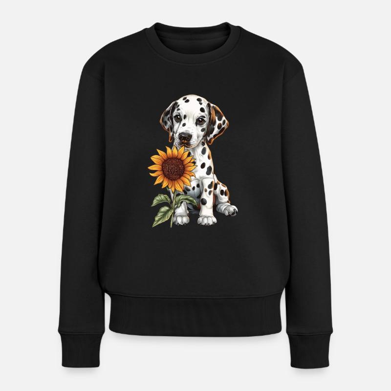 Dalmatiner - Frauen Premium Bio Pullover - Schwarz