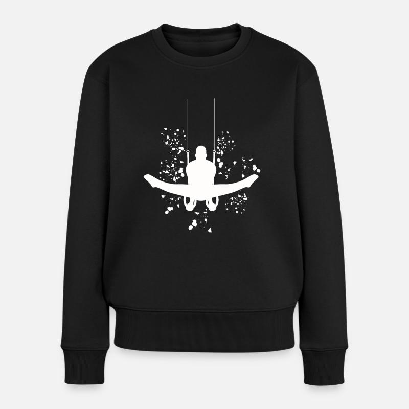 Kunstturner Ringe Kunstturnen - Frauen Premium Bio Pullover - Schwarz