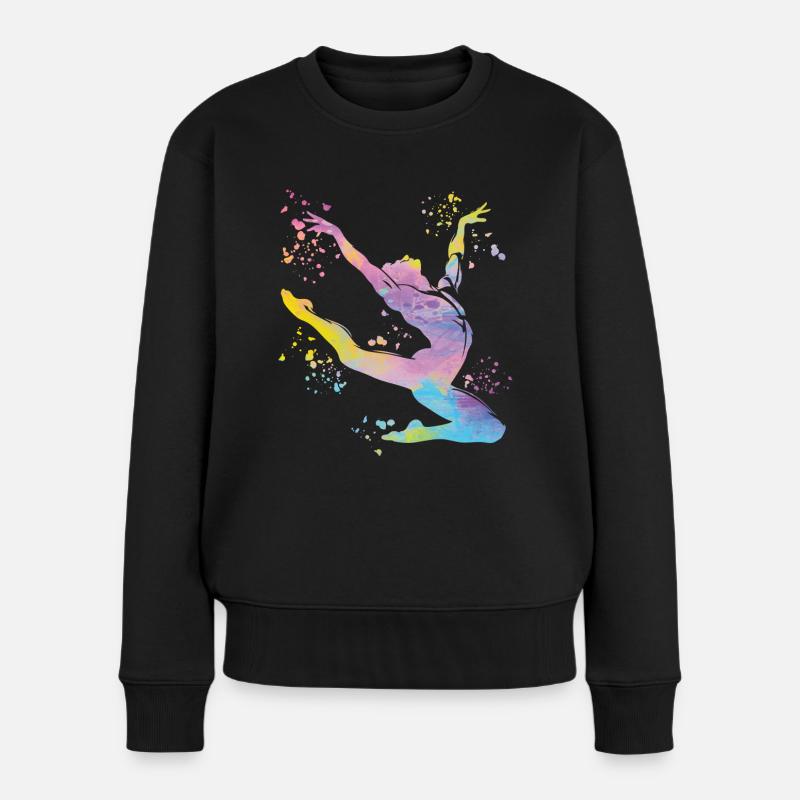 Turner Boden Kunstturnen - Frauen Premium Bio Pullover - Schwarz