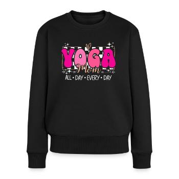 Mère Fan De Yoga Maman Adore Yoga - Pull Premium bio Femme - noir - Devant - Julia (174cm)