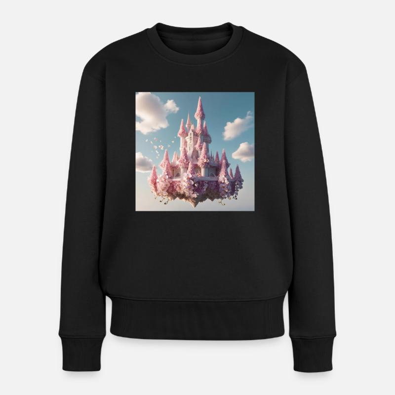 Schloss - Frauen Premium Bio Pullover - Schwarz