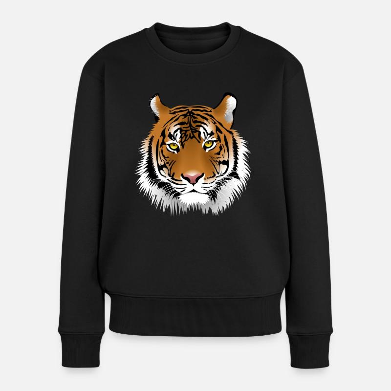 tigre, tigre de Sumatra - Pull Premium bio Femme - noir