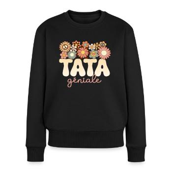 Tante Merveilleuse Tata Formidable Tata Géniale - Pull Premium bio Femme - noir - Devant - Julia (174cm)