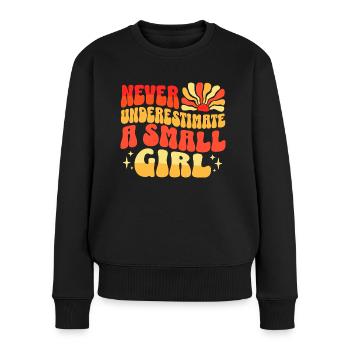 Jamais Sous-estimer Fille Petite - Pull Premium bio Femme - noir - Devant - Julia (174cm)