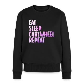 Gymnastik Geschenk Mädchen Turnerin - Frauen Premium Bio Pullover - Schwarz - Vorne - Julia (174cm)
