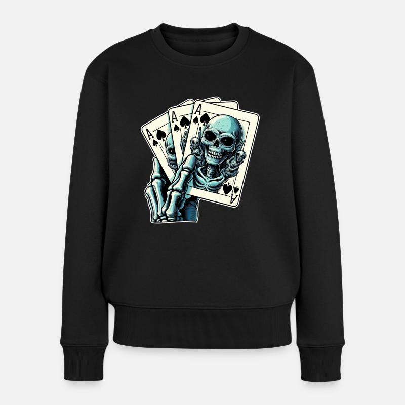 Jeu de cartes Alien - Pull Premium bio Femme - noir