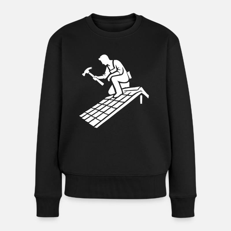 dachdecker - Frauen Premium Bio Pullover - Schwarz