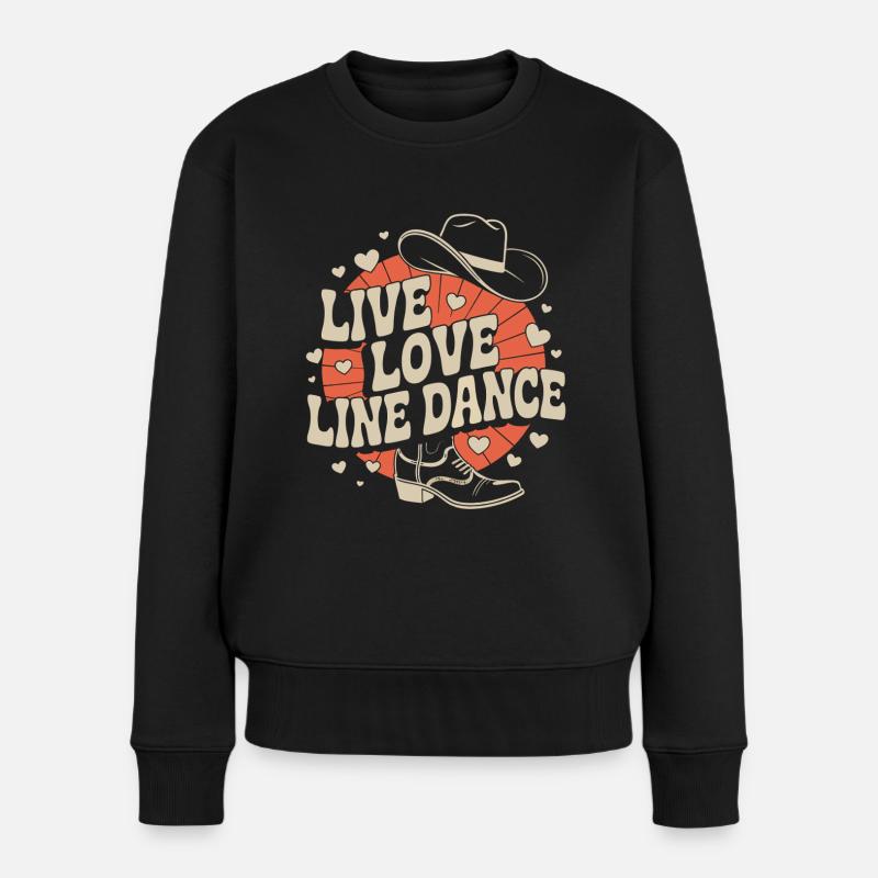 Live Love Line Dance Line Dance Fun Dancing - Women's Premium Organic Jumper - black