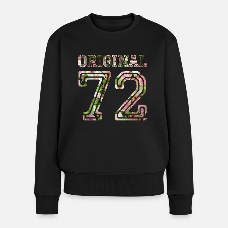 1972 - Frauen Premium Bio Pullover - Schwarz