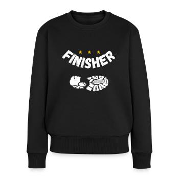 Finisher / Running / Runner / Shoes / Humour - Pull Premium bio Femme - noir - Devant - Julia (174cm)
