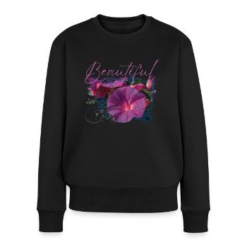 Beautiful Cybele Flowers - Women's Premium Organic Jumper - black - Front - Julia (174cm)