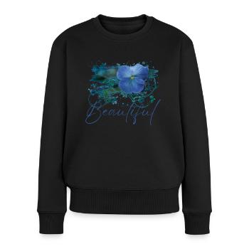 Beautiful Dana Flowers - Women's Premium Organic Jumper - black - Front - Julia (174cm)