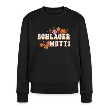 Schlager Mutti Schlager Party Fan Kostüm - Frauen Premium Bio Pullover - Schwarz - Vorne - Julia (174cm)