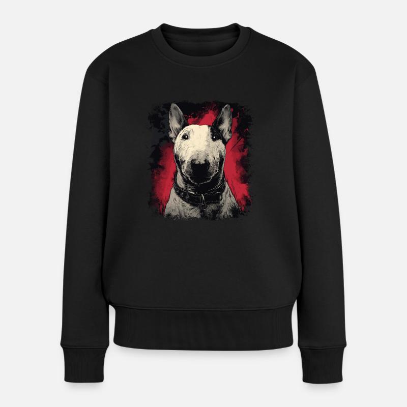 Bullterrier - Frauen Premium Bio Pullover - Schwarz