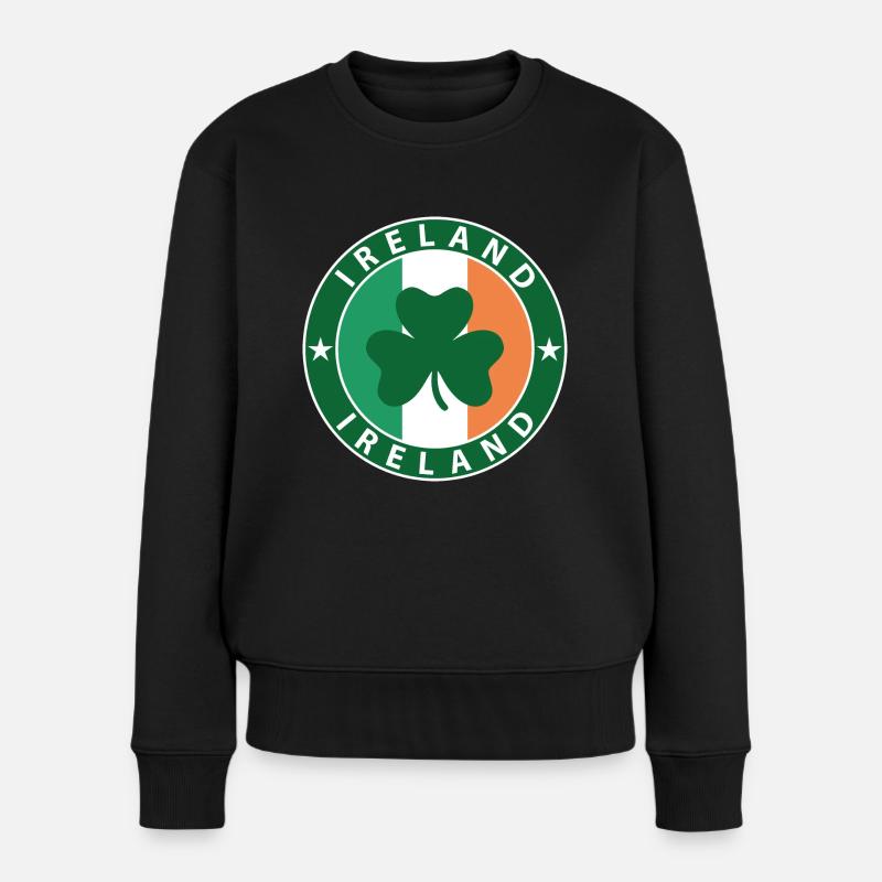 Irland - Frauen Premium Bio Pullover - Schwarz