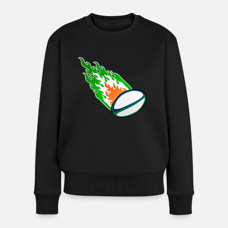 Rugby Fireball Irlande - Pull Premium bio Femme - noir