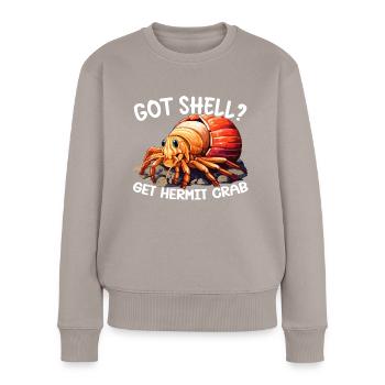 Mignon bernard-l’ermite crabes crustacés - Pull Premium bio Femme - taupe - Devant - Julia (174cm)