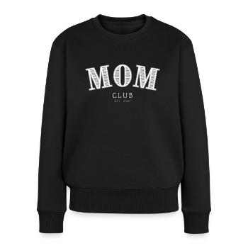 MOM Club 2024 - Frauen Premium Bio Pullover - Schwarz - Vorne - Julia (174cm)