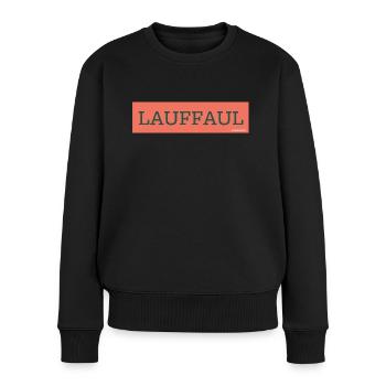 Lauffaul – Humorvolles Statement für Sportmuffel - Frauen Premium Bio Pullover - Schwarz - Vorne - Julia (174cm)