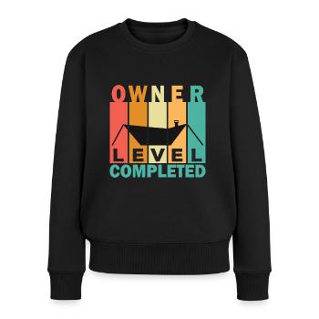 Fiers propriétaires niveau famille complète - Pull Premium bio Femme - noir - Devant - Julia (174cm)
