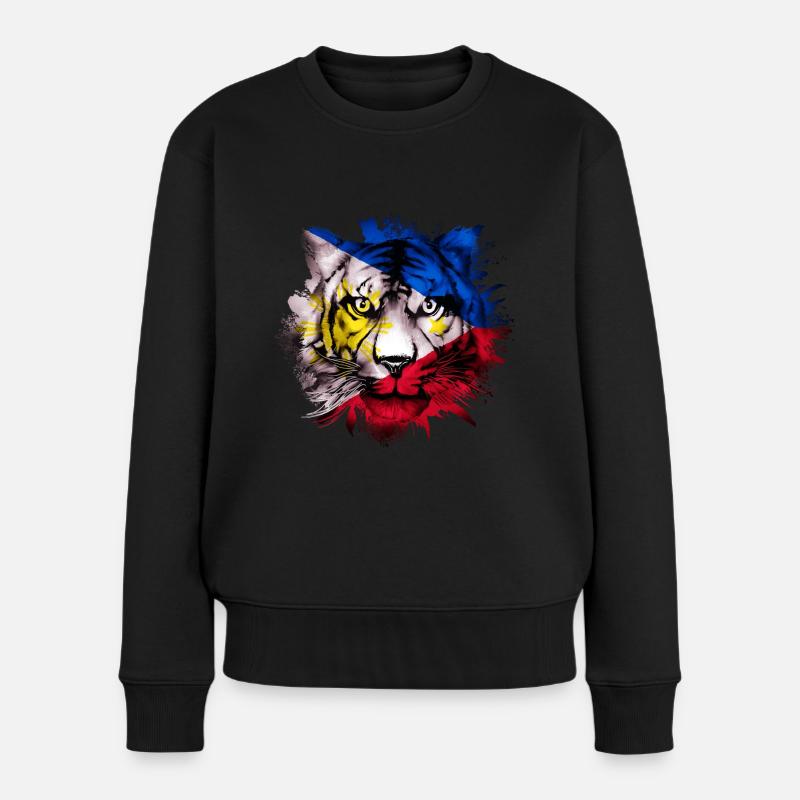 Philippinen - Frauen Premium Bio Pullover - Schwarz
