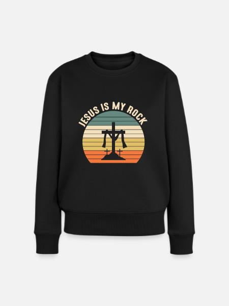 Botschaften aus der Bibel Jesus Löwe Stamm Juda - Frauen Premium Bio Pullover - Schwarz