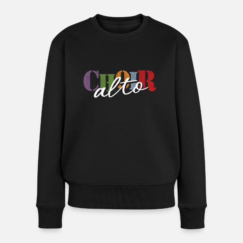 Choir -Alto singer - Frauen Premium Bio Pullover - Schwarz