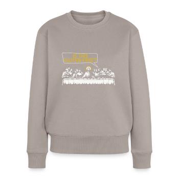 Intolérance au gluten sans gluten Maladie cœliaque - Pull Premium bio Femme - taupe - Devant - Julia (174cm)