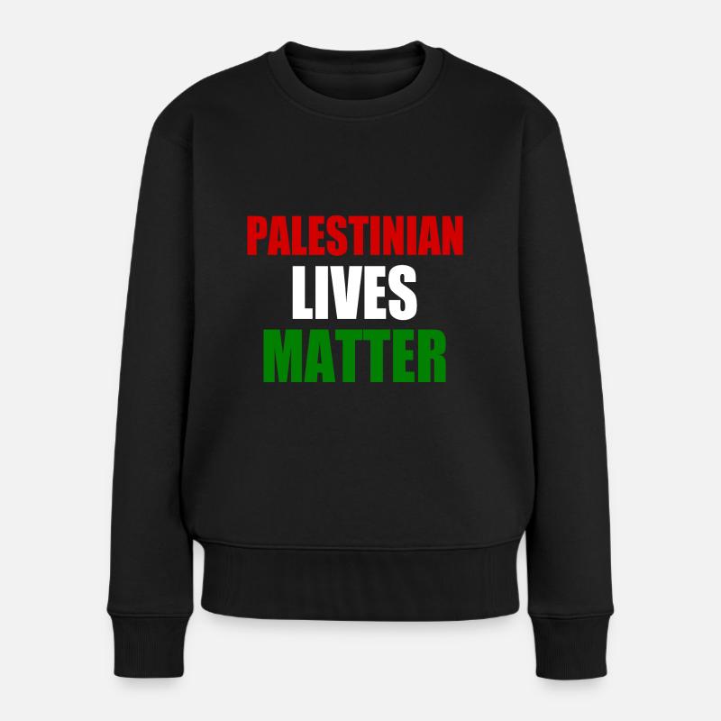 Palestinian lives matter - Frauen Premium Bio Pullover - Schwarz