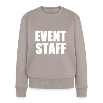 Event staff - Frauen Premium Bio Pullover - Taupe - Vorne - Julia (174cm)