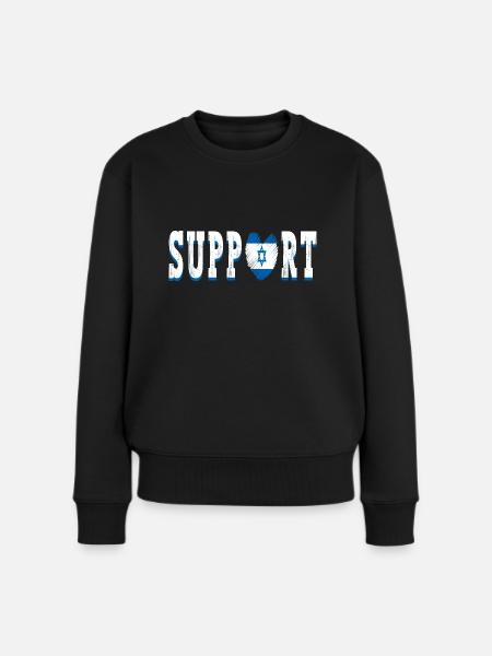 Solidarität Israel - Stand with israel - Support - Frauen Premium Bio Pullover - Schwarz