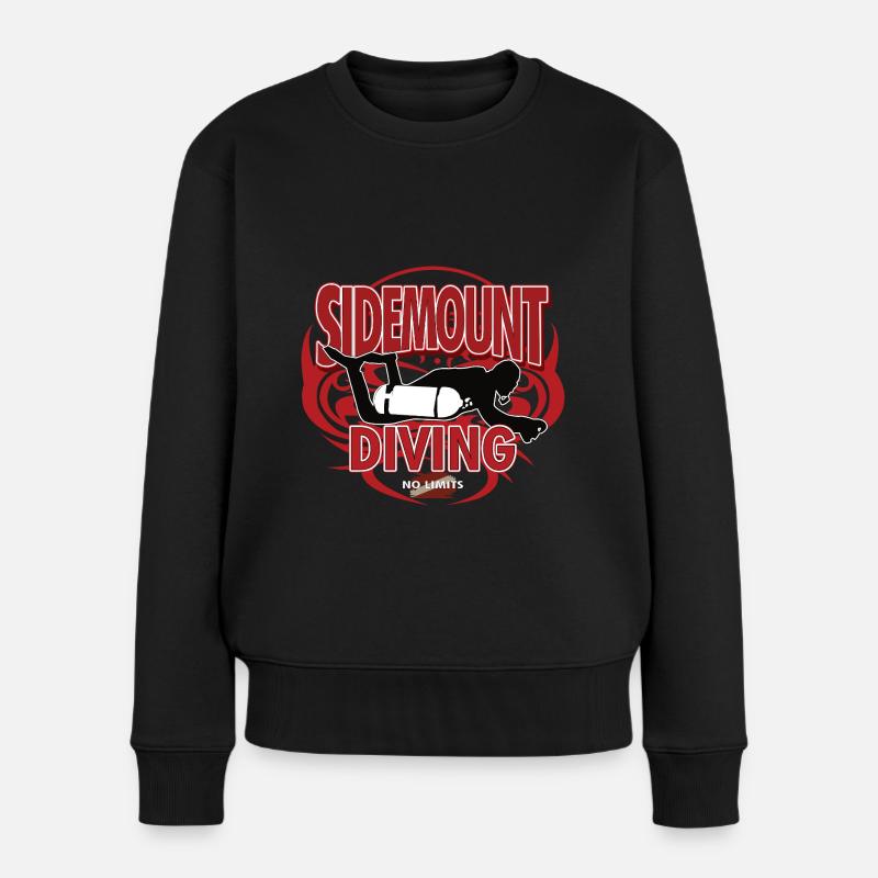 Sidemount Diving Plongée souterraine No Limit - Pull Premium bio Femme - noir