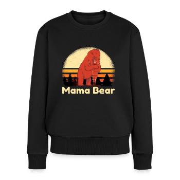 Mama Bear will protect and love you. Mama Bear - Women's Premium Organic Jumper - black - Front - Julia (174cm)