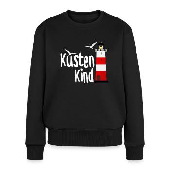 Küstenkind - Frauen Premium Bio Pullover - Schwarz - Vorne - Julia (174cm)