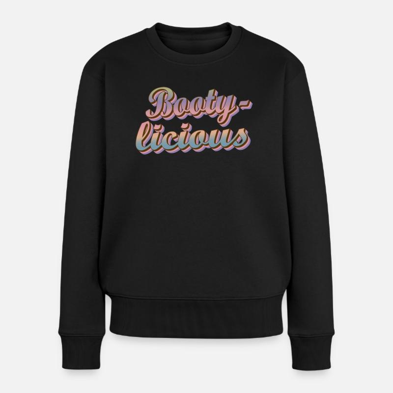 Bootylicious - Frauen Premium Bio Pullover - Schwarz