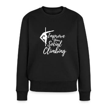 Pole Dance Fitness Geschenk - Frauen Premium Bio Pullover - Schwarz - Vorne - Julia (174cm)