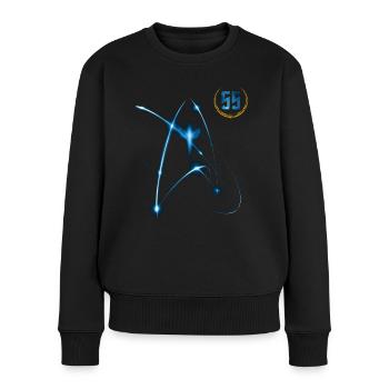 Star Trek Discovery 55 Jahre Jubiläum - Frauen Premium Bio Pullover - Schwarz - Vorne - Julia (174cm)