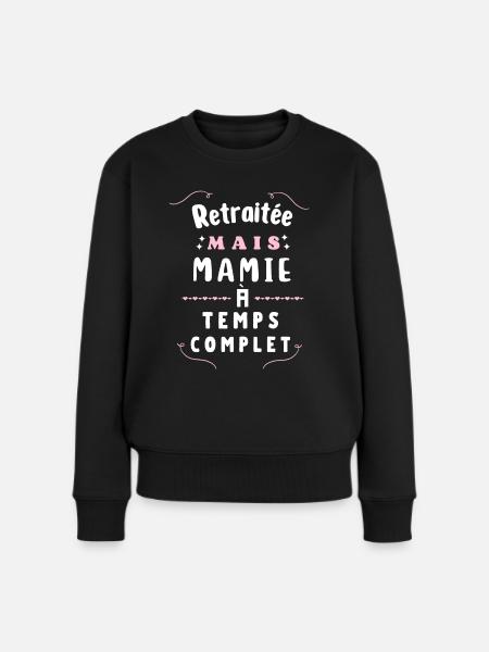 Retraitée et mamie - Pull Premium bio Femme - noir