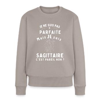 Signe astrologique sagittaire - Pull Premium bio Femme - taupe - Devant - Julia (174cm)