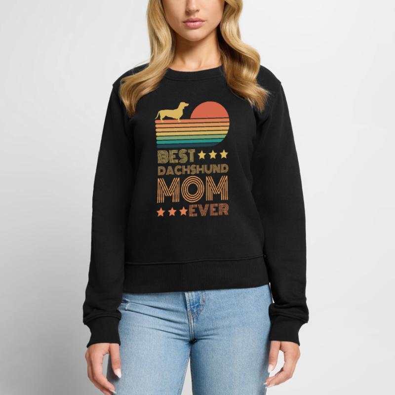 Beste Dackel Dachshund Teckel Mama Mutter Frauen Premium Bio Pullover