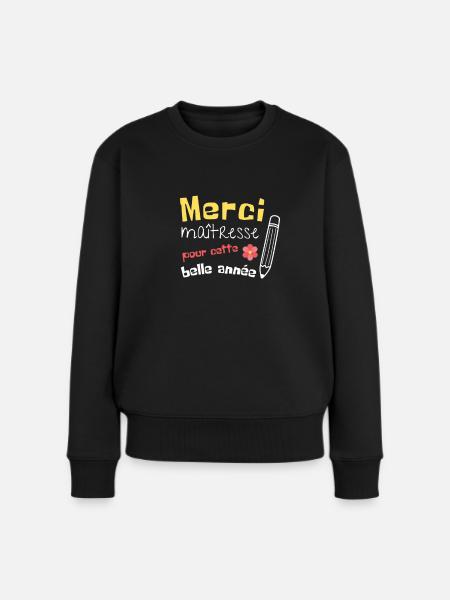 Merci maîtresse - Pull Premium bio Femme - noir