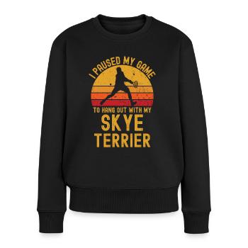 Tennis et Skye Terriers - Pull Premium bio Femme - noir - Devant - Julia (174cm)