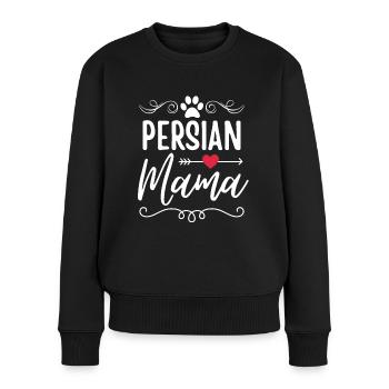 Maman chat persan - Pull Premium bio Femme - noir - Devant - Julia (174cm)