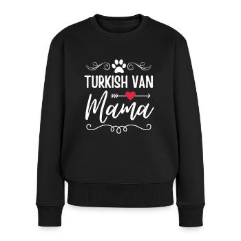 Turkish-Van Cat Mama - Women's Premium Organic Jumper - black - Front - Julia (174cm)