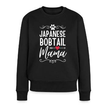 Japanese Bobtail Mama - Frauen Premium Bio Pullover - Schwarz - Vorne - Julia (174cm)