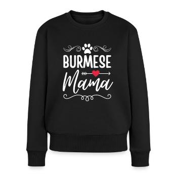 Maman de chat birman - Pull Premium bio Femme - noir - Devant - Julia (174cm)