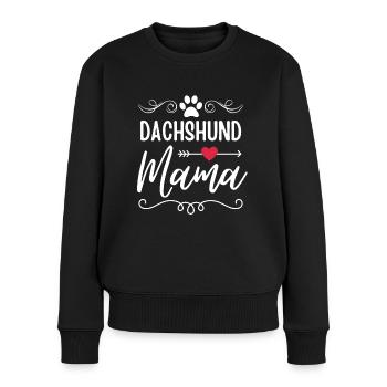 Dackel Mama - Frauen Premium Bio Pullover - Schwarz - Vorne - Julia (174cm)