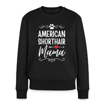 Maman américaine à poil court - Pull Premium bio Femme - noir - Devant - Julia (174cm)