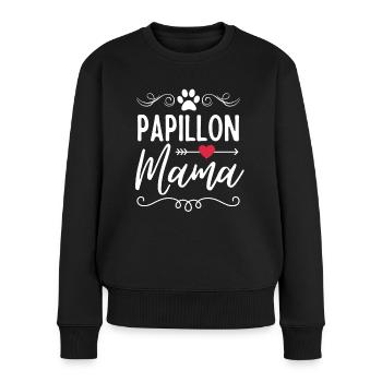 Papillon Mama - Frauen Premium Bio Pullover - Schwarz - Vorne - Julia (174cm)